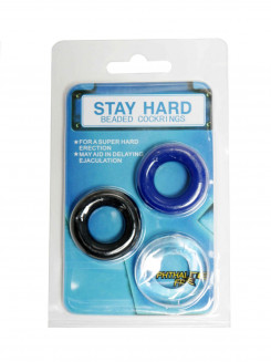 Набір ерекційних каблучок STAY HARD Cock Ring Set color, BS2600077
