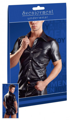 Чоловіча білизна - 2160455 Imitat. Leather Men´s Shirt, 2XL