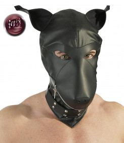 Маска - Lederimitat Dog Mask, чорна
