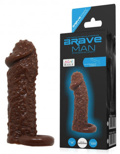 Насадка - презерватив Brave Man, BI-016013 (коричнева)