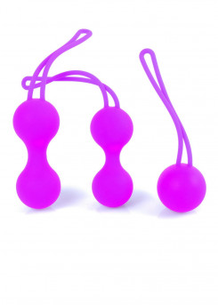 Набір вагінальних кульок - Silicone Kegal Balls Set Purple