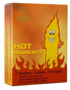 Презервативи - Amor Hot Moments, 3 шт.
