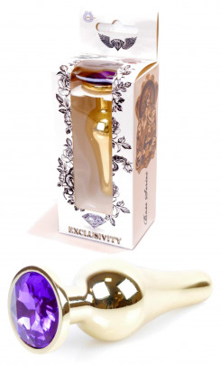 Анальна пробка Boss Series - Jewellery Gold BUTT PLUG Purple, BS6400070