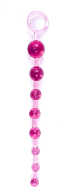 Анальні намисто Jelly Anal Beads Pink, SKN-ANL033 Pink