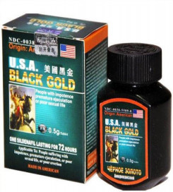 "Black Gold" (Чорне золото) - таблетки для підвищення потенції (16 шт)