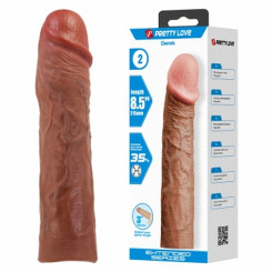 Удлиняющая насадка презерватив Pretty Love - Derek 8,5" Brown, BI-026269-1