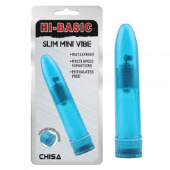 Блакитний пластиковий вібратор Slim Mini Vibe