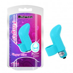 Блакитний вібростимулятор на палець MisSweet Finger Vibe