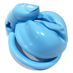 A-Latest Design Female Genital Male Chastity Device Blue