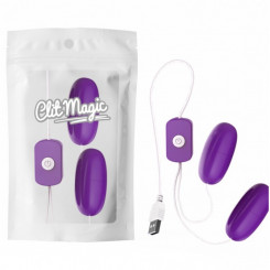 Два виброяйца для стимуляции Double Play Vibrator Purple