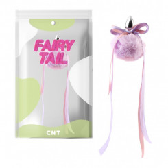 Анальная пробка с пушистым хвостом Cute Heart Fluffy Plug with Tail Purple&Pink