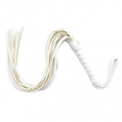 Плеть с рукояткой для ролевых игр Flirt Whip Bound Leather White