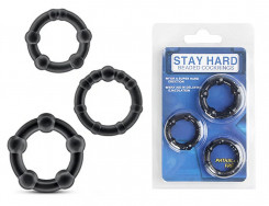 Набор эрекционных колец Stay hard, CN-330300012 Black