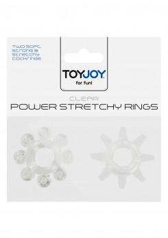 Toy Joy - Power stretchy Rings Clear, 10459-CLEAR