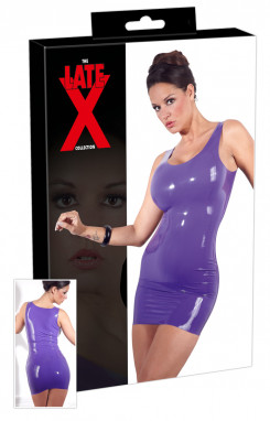 2900173 Латексна міні-сукня - фіолетова