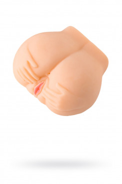 Мастурбатор реалістичний Toyfa Juicy Pussy Camille з вібрацією, вагіна та анус, тілесний, 14,5 см