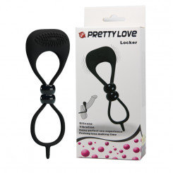 Ерекційне кільце - Pretty Love Locker Vibrating Penis Ring Black
