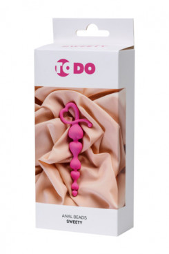 Анальний ланцюжок ToDo By Toyfa Sweety, силікон, рожевий, 18,5 см, ø 3,1 см