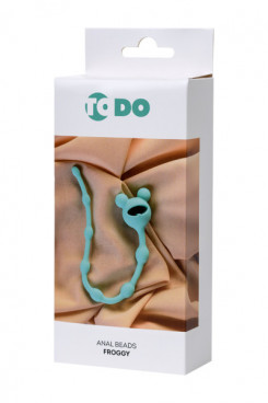 Анальний ланцюжок ToDo By Toyfa Froggy, силікон, м'ятний, 27,4 см, ø 1,4 см