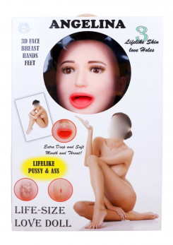 Надувна секс-лялька з вібрацією - Angelina 3D