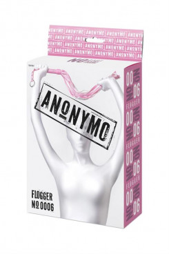 Флогер - Anonymo flogger, PU leather, pink, 64 cm