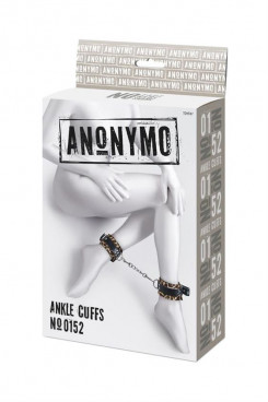 Наручники - Anonymo handcuffs, PU leather, print, 27 cm