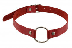 Кляп Leather O-Ring Gag, Red