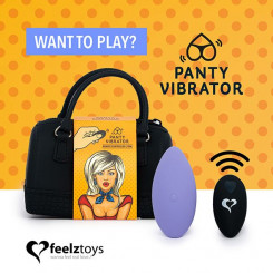 Вібратор в трусики FeelzToys Panty Vibrator Purple з пультом ДУ, 6 режимів роботи, сумочка-чохол