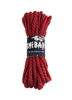 Бавовняна мотузка для Шибарі Feral Feelings Shibari Rope, 8 м червона