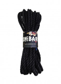 Джутова мотузка для Шибарі Feral Feelings Shibari Rope, 8 м чорна