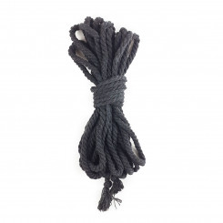 Бавовняна мотузка BDSM 8 метрів, 6 мм, колір чорний