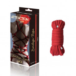 Мотузка для BDSM BTB Bondage Rope Red, довжина 10 м, діаметр 65 мм, поліестер