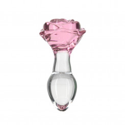 Скляний анальний затор Pillow Talk - Rosy- Luxurious Glass Anal Plug
