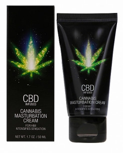 Стимулюючий крем для чоловіків Shots - CBD Cannabis Masturbation Cream For Him, 50 ml