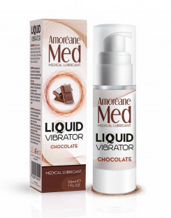 Стимулюючий лубрикант від Amoreane Med: Liquid vibrator - Chocolate (рідкий вібратор), 30 ml