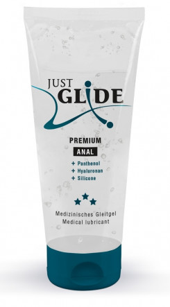 Веганське анальне мастило на силіконовій основі - Just Glide Premium Anal, 200 ml