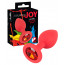 Анальний затор - Joy Jewel Red Plug Small - [Фото 1]