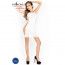 Бодістокінг Passion BS026 white, сукня-сітка на бретелях - [Фото 1]