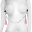 Затискачі для сосків - Bondage Fetish Tassel Nipple Clamp With Chain Pink - [Фото 4]
