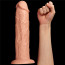Реалістичний вібратор - LoveToy 11'' Realistic Long Vibrating Dildo Flesh - [Фото 3]