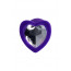 Анальна втулка Todo By Toyfa Diamond Heart, водонепроникна, силікон, фіолетова, 7 см, ø 2 см - [Фото 5]