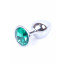 Анальна пробка - Jewellery Silver Plug Green - [Фото 3]