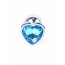 Анальна пробка - Jewellery Silver  Heart PLUG Light Blue - [Фото 6]