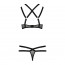 Комплект білизни HAGAR SET black S/M - Passion Exclusive: стрепи: трусики та ліф - [Фото 4]