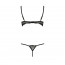 Комплект білизни VALERY SET OpenBra black L/XL - Passion Exclusive: стрепи: трусики, відкритий ліф - [Фото 4]