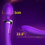 Вібромасажер двосторонній Leten AV Heat Purple з підігрівом - [Фото 3]