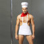 Чоловічий еротичний костюм кухаря "Умілий Джек" S/M: сліпи, фартух, хустку та ковпак - [Фото 1]