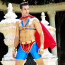 Чоловічий еротичний костюм супермена "Готовий на все Стів" S/M: плащ, портупея, шорти, манжети - [Фото 1]