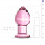 Рожева анальна пробка зі скла Gildo Pink Glass Buttplug - [Фото 2]