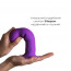 Двошаровий дилдо з вібрацією Adrien Lastic Hitsens 3 Purple, відмінно для страпону, діаметр 4см, довжина 18,2см - [Фото 2]